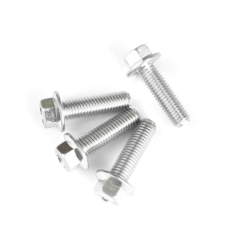 M10X35 Full Thread Flange Bolts with Trivalent Blue-White Zinc Plated